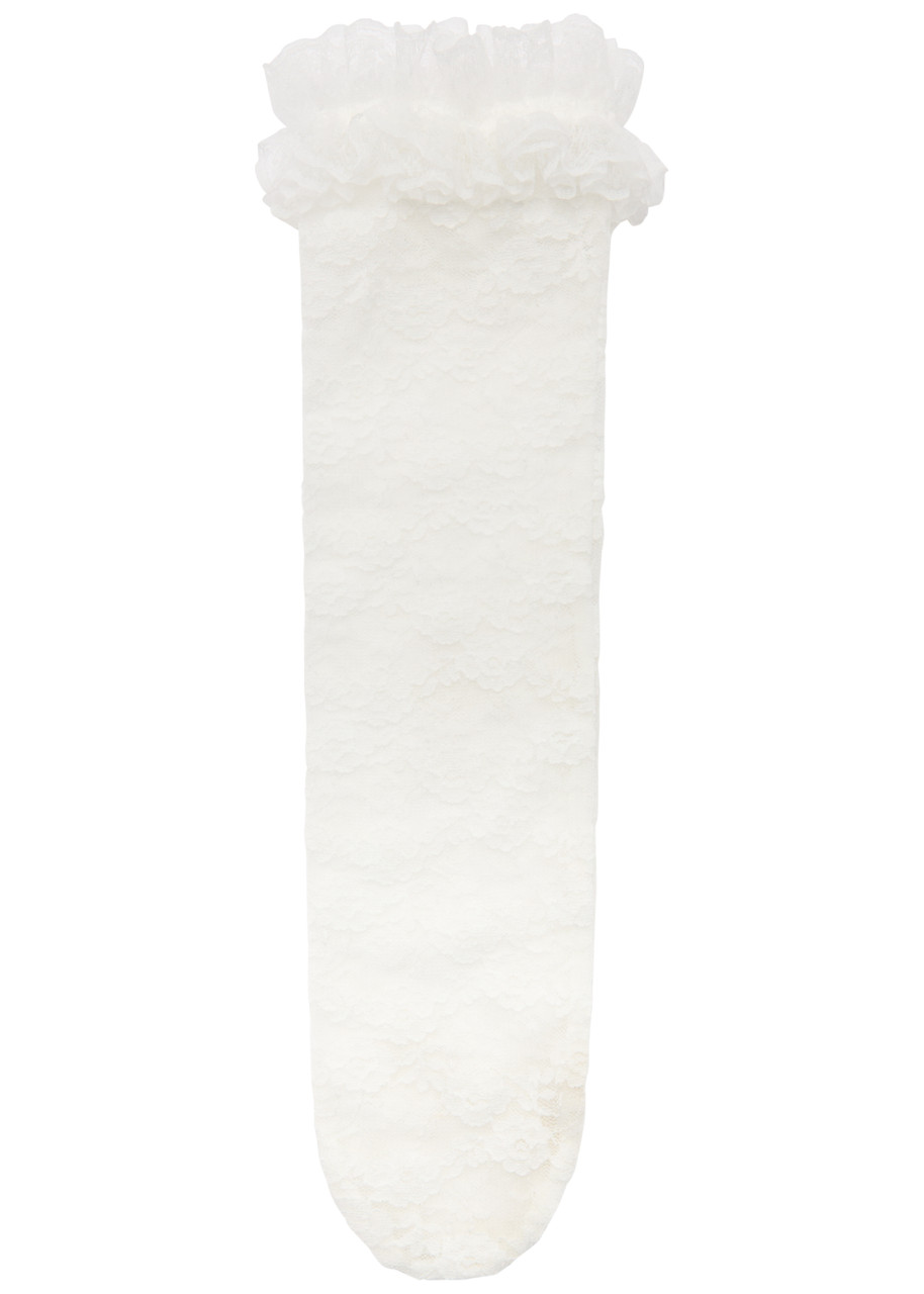 Self-portrait X Christopher Kane Ruffle-trimmed Lace Socks - White - One Size