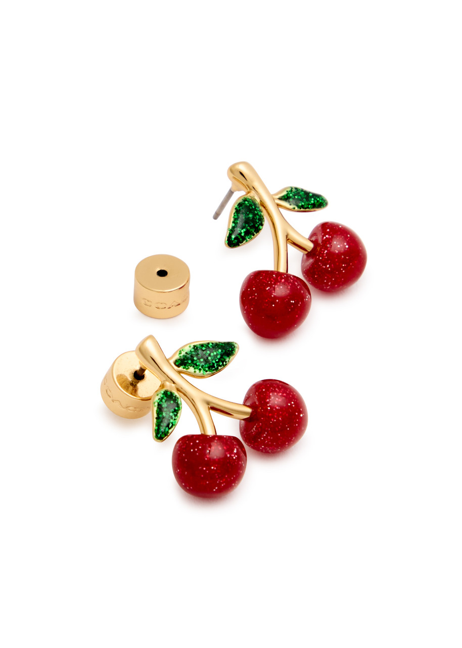  Coach Cherry Stud Earrings - Red - One Size 