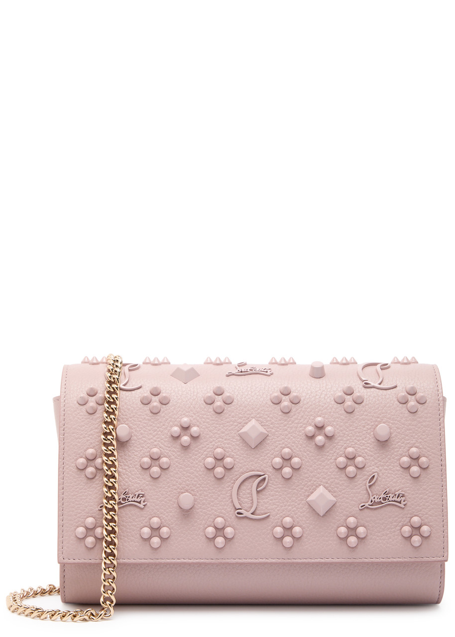 Christian Louboutin Paloma Embellished Leather Clutch - Pink - One Size