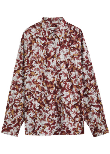 Dries Van Noten Cassia Printed Cotton-poplin Shirt - Brown