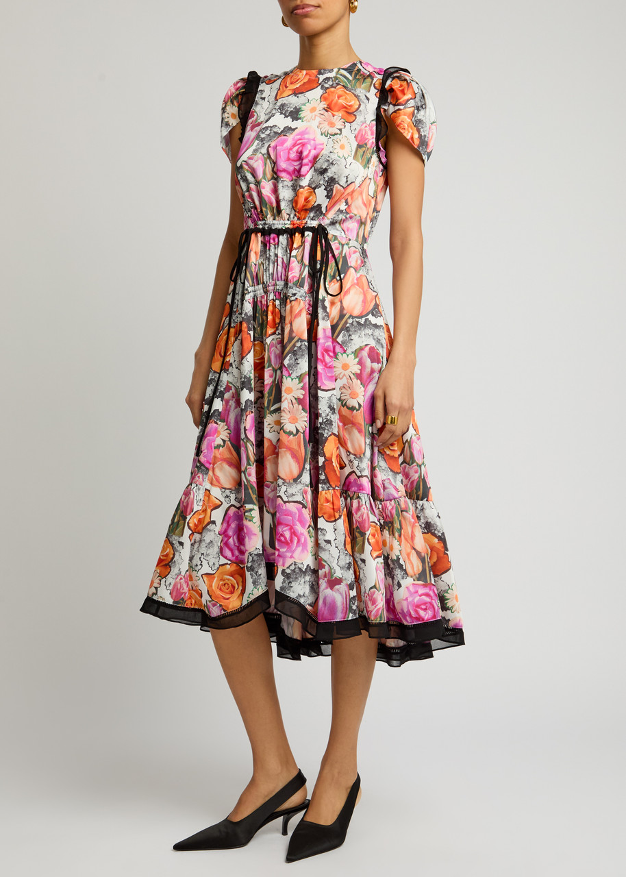 3.1 Phillip Lim Floral-print Midi Dress In Multi