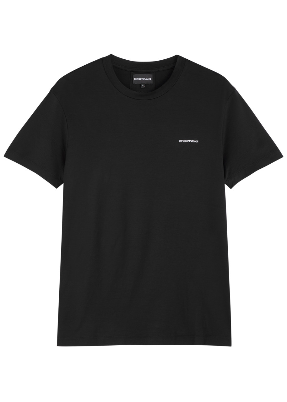 Emporio Armani Logo Jersey T-shirt – Black – S