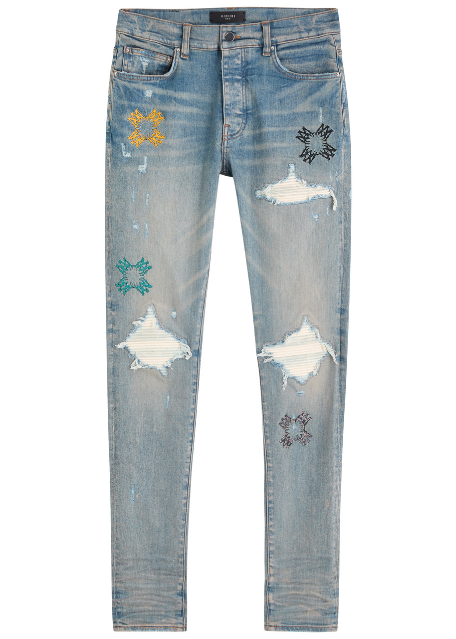 Amiri MA Quad MX1 Distressed Skinny Jeans - Indigo - 30 (W30 / S)