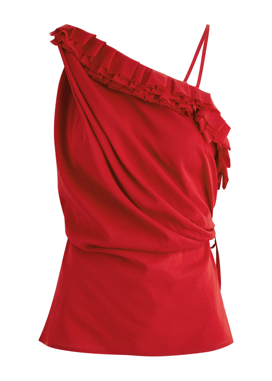 Dries Van Noten Ciska Stretch-silk Chiffon Wrap top