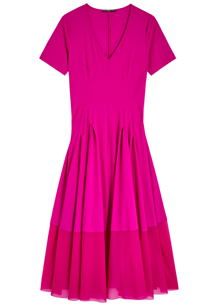 High Playtime Stretch-jersey Midi Dress - Pink