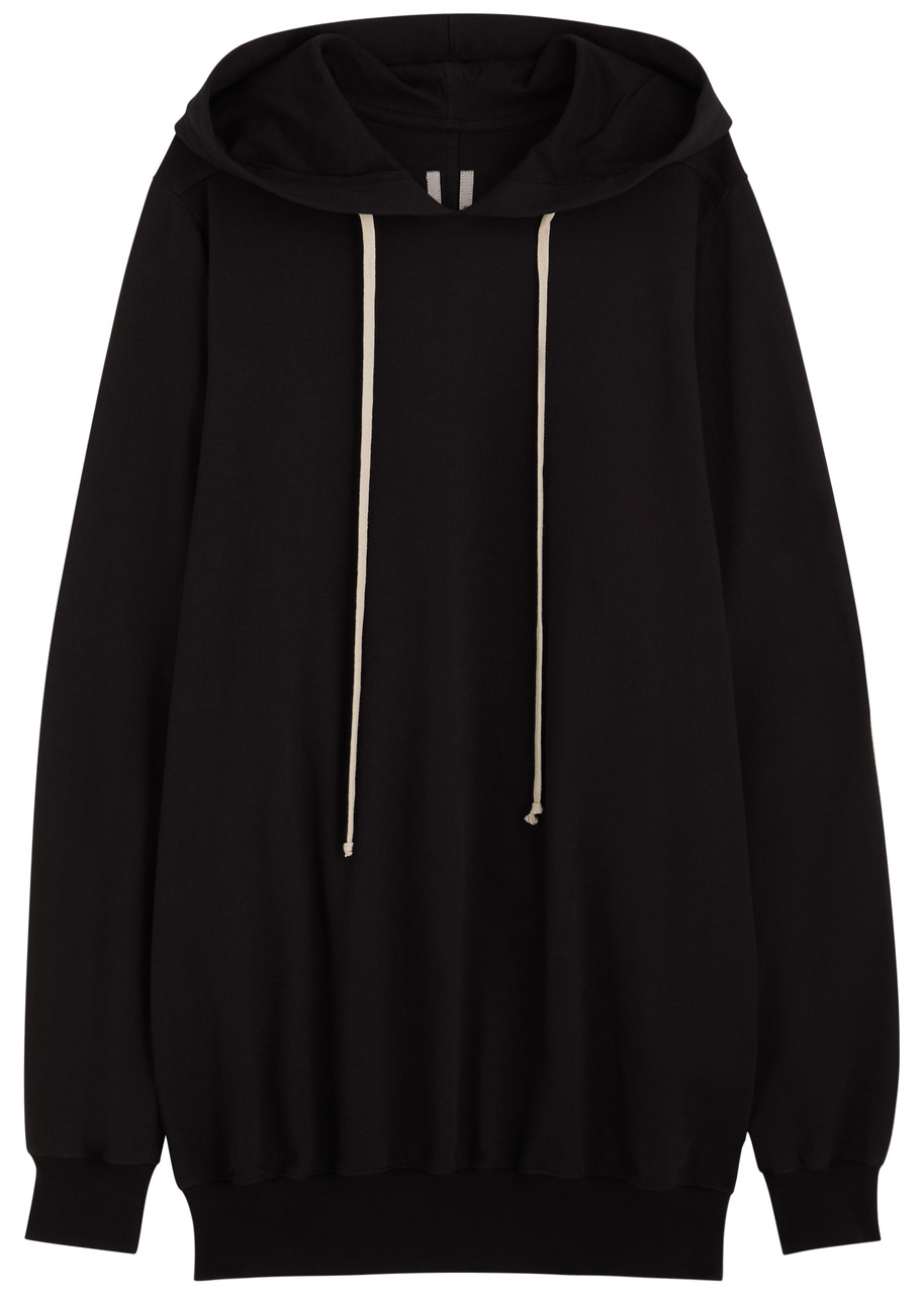 Rick Owens Cotton Hooded Sweatshirt - Black - XL