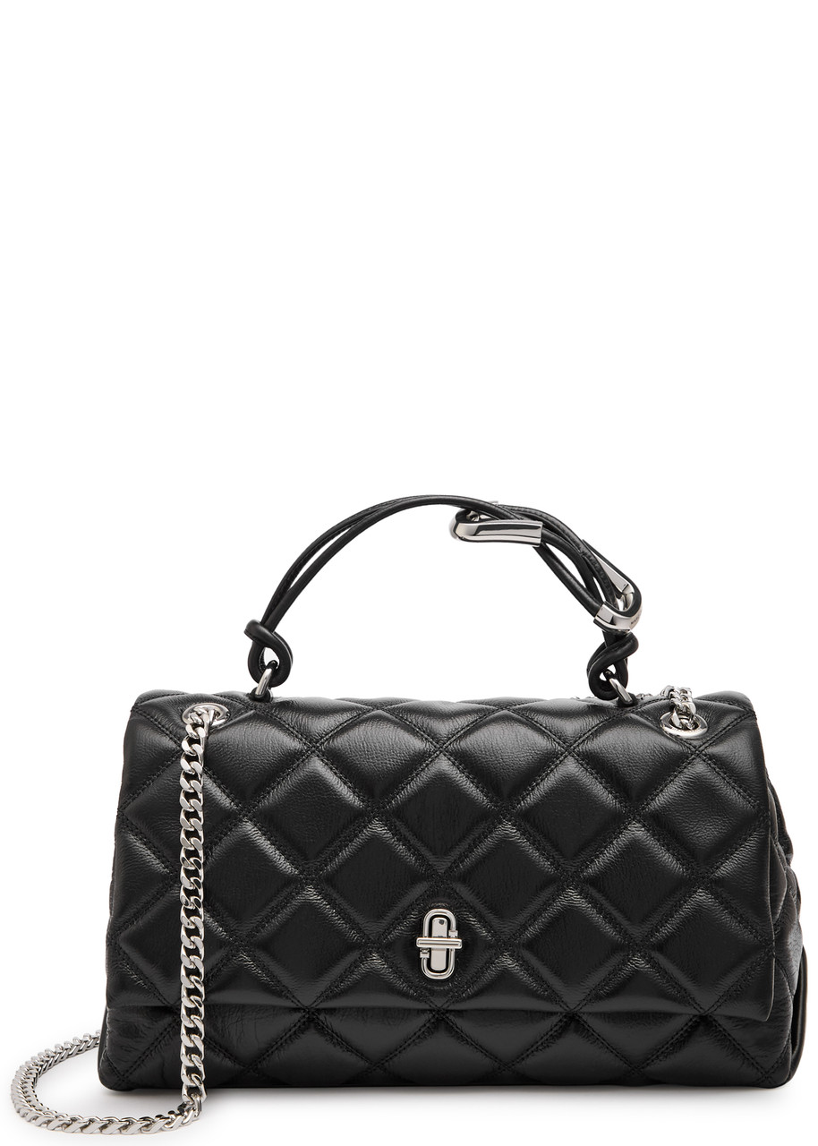 Marc Jacobs The Dual Leather Shoulder Bag In Black