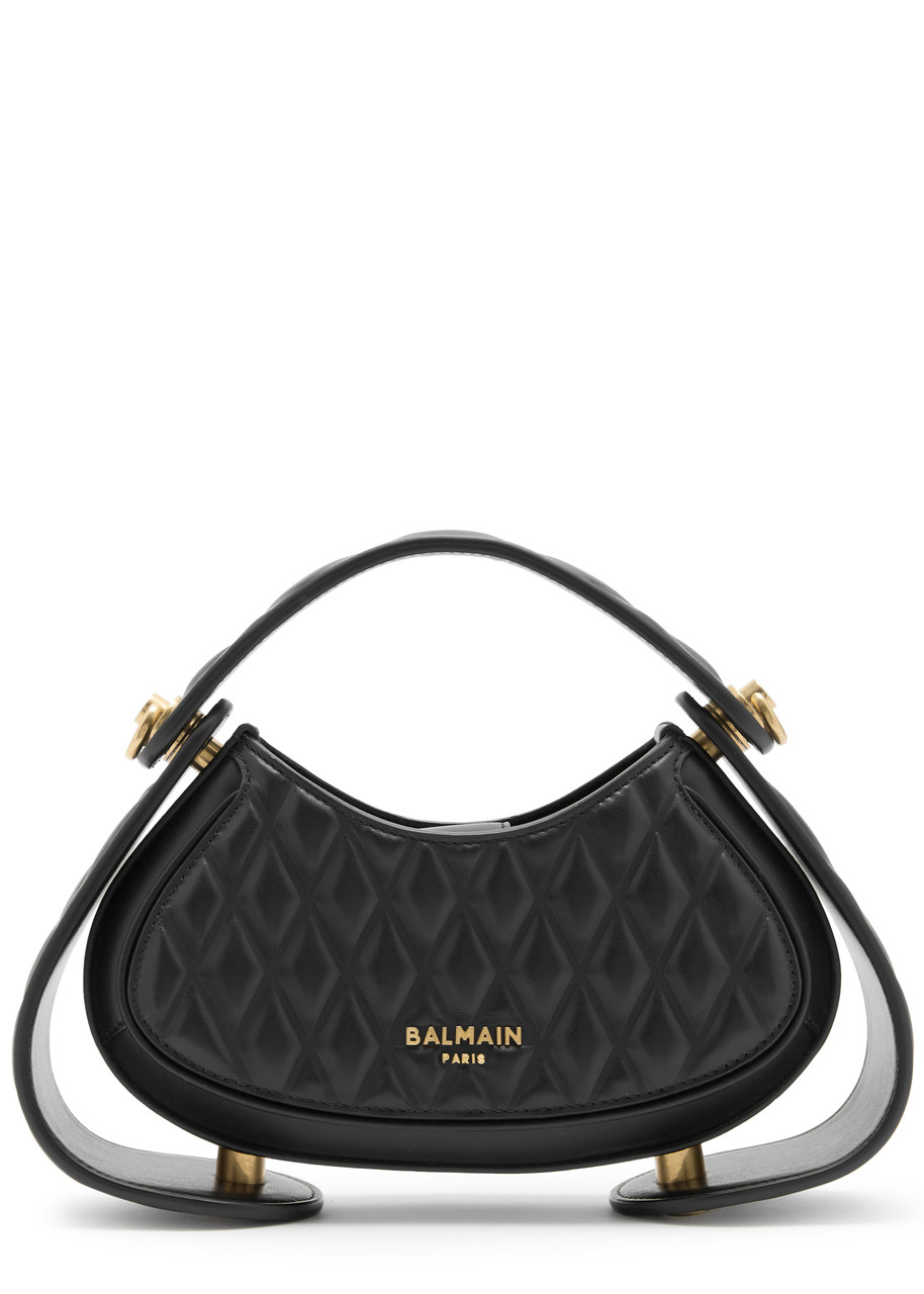BALMAIN BALMAIN JOLIE MADAME SMALL QUILTED LEATHER TOP HANDLE BAG