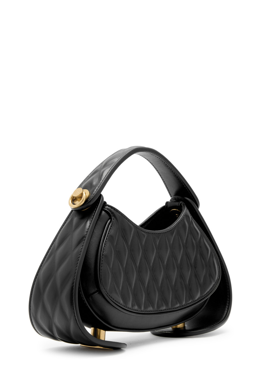 BALMAIN BALMAIN JOLIE MADAME SMALL QUILTED LEATHER TOP HANDLE BAG