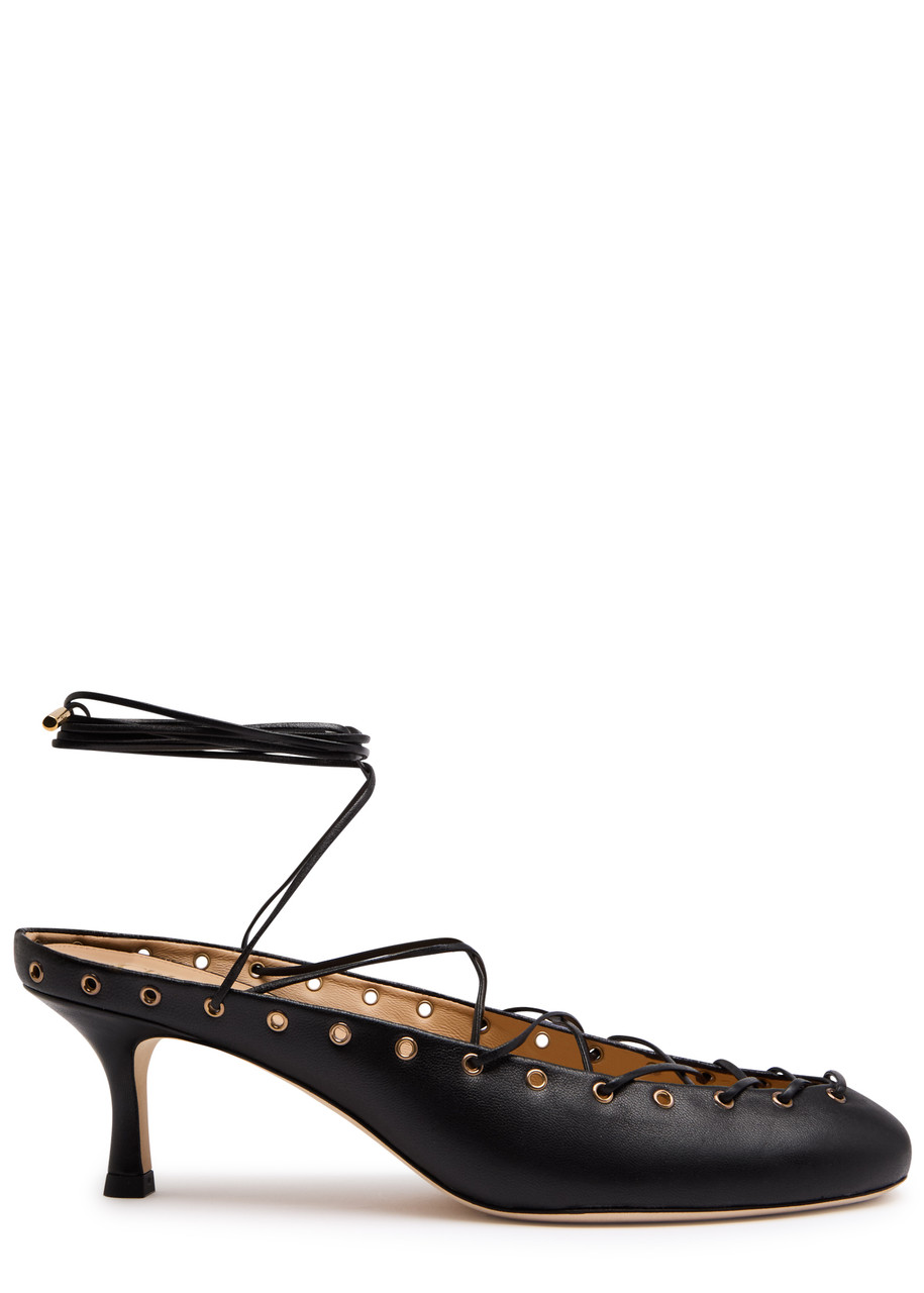 Chloé Ghilies Black Leather Lace Up Sandals UK6 / EU3 - 39 (IT39 / UK6)