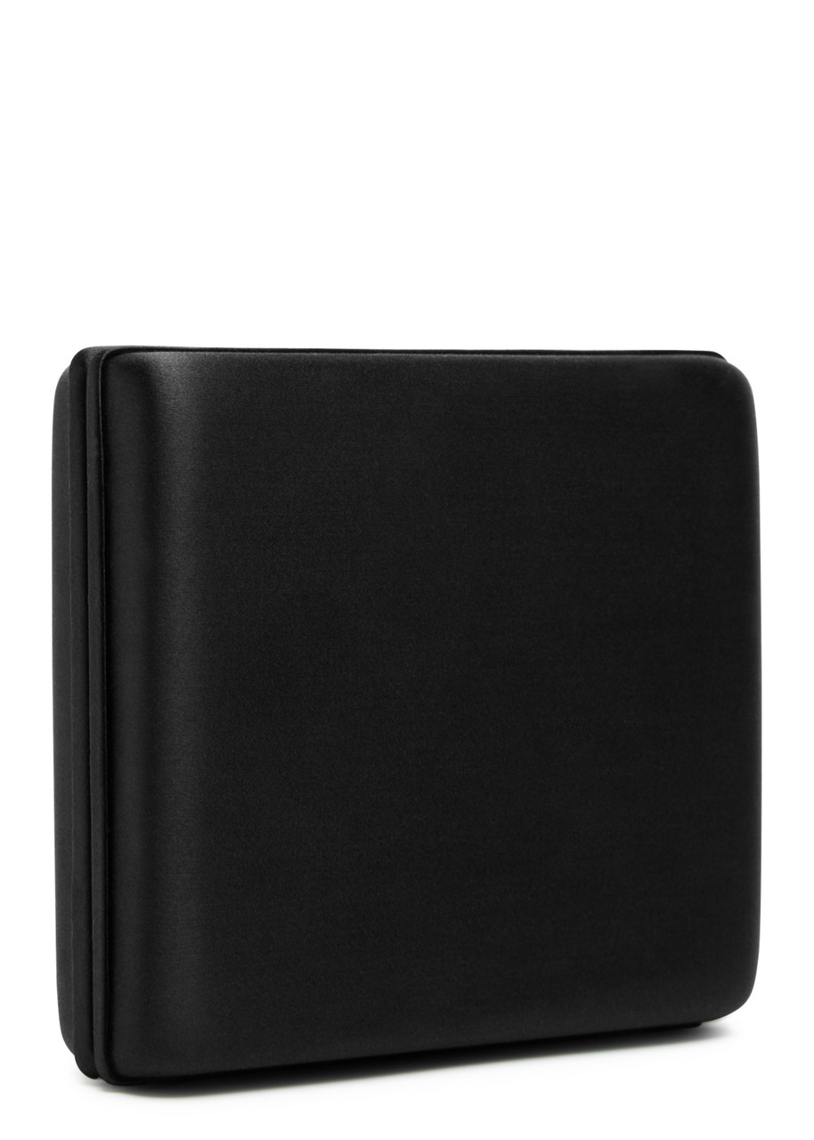 Totême Toteme Satin Box Clutch In Black