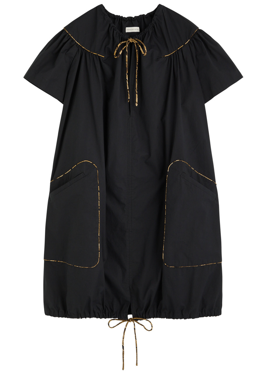 Dries Van Noten Dattia Cotton-poplin Mini Dress - Black - S (UK8-10 / S)