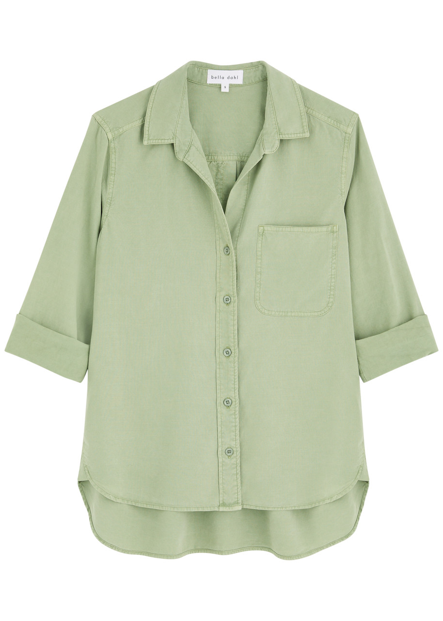 Bella Dahl Tencel Shirt In Khaki