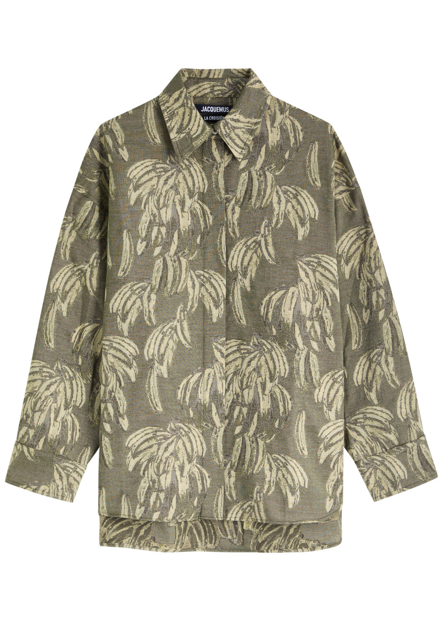 Jacquemus La Chemise Pasadena Jacquard Cotton Shirt In Multi Print