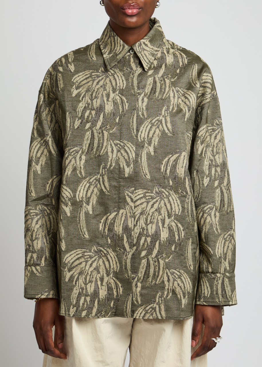 Jacquemus La Chemise Pasadena Jacquard Cotton Shirt In Multi Print