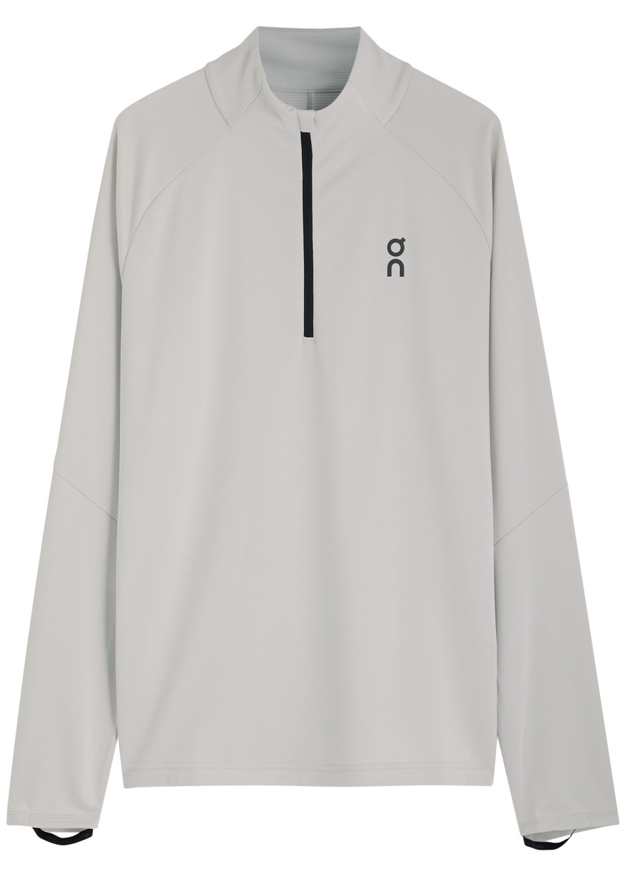 On Climate Half-zip Jersey Top In Grey