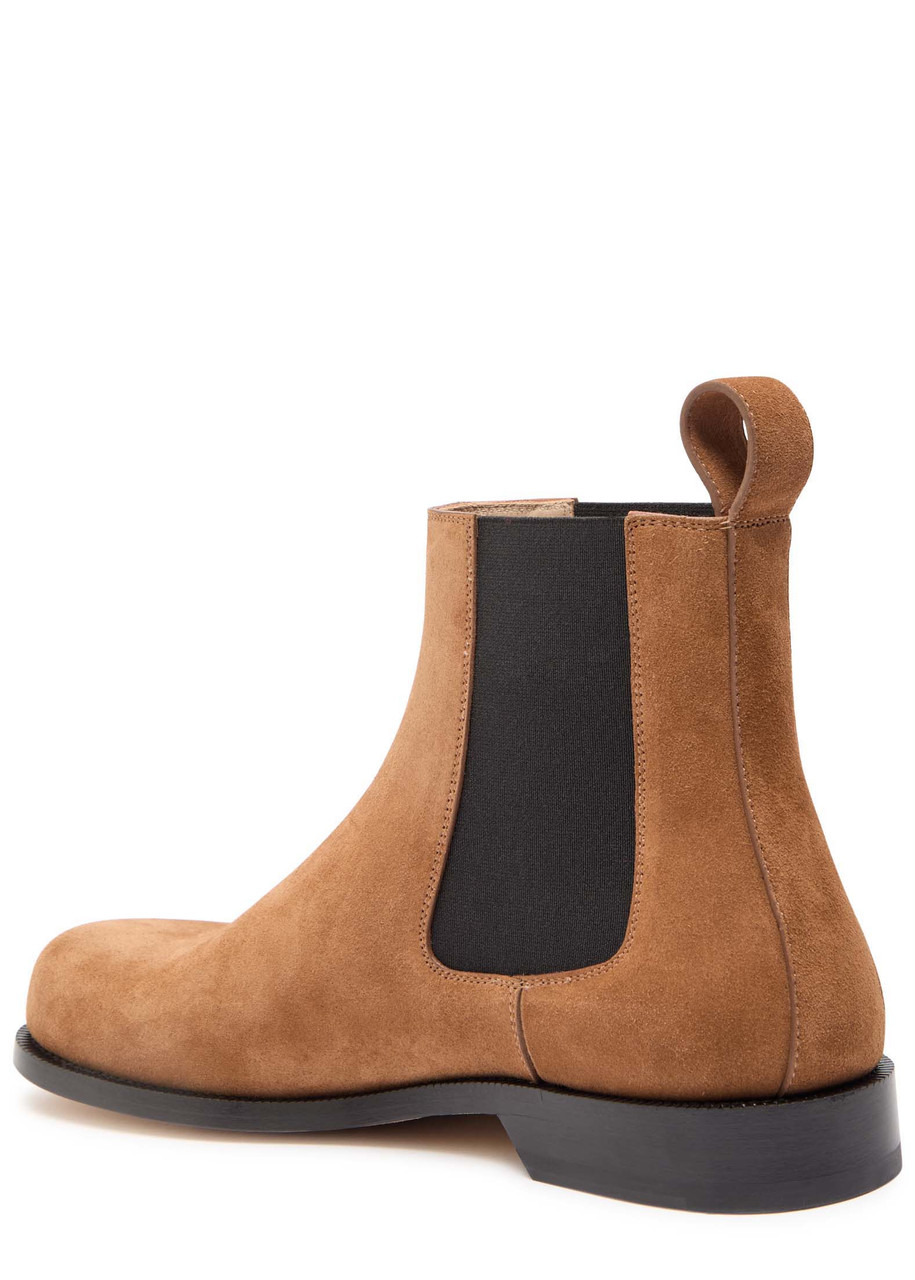 Loewe Campo Suede Chelsea Ankle Boots In Brown