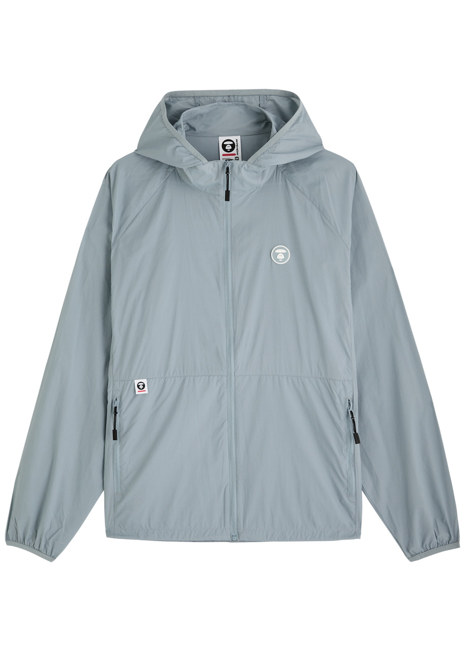 Aape Hooded Shell Jacket In Light Blue