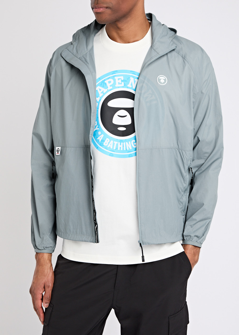 Aape Hooded Shell Jacket In Light Blue