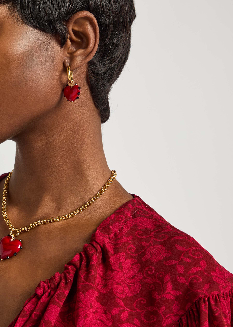 SANDRALEXANDRA SANDRALEXANDRA MILAGROS 18KT GOLD-PLATED HOOP EARRINGS