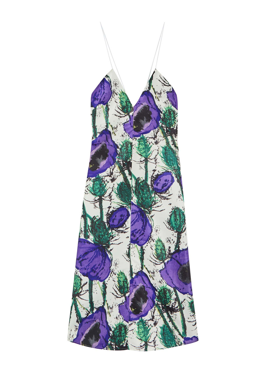 Wales Bonner Josephine Cotton-blend Poplin Midi Dress In Multicoloured 1