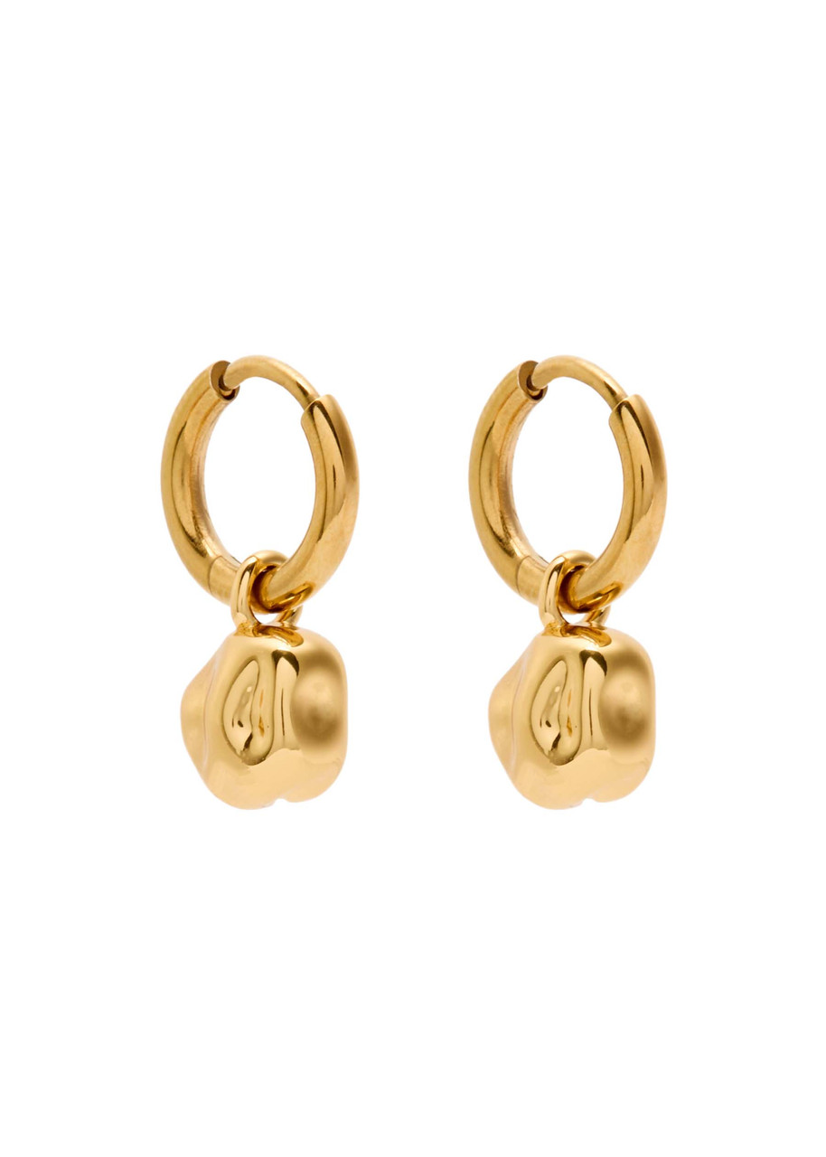 Sandralexandra Pebble Mini 18kt Gold-plated Hoop Earrings - One Size
