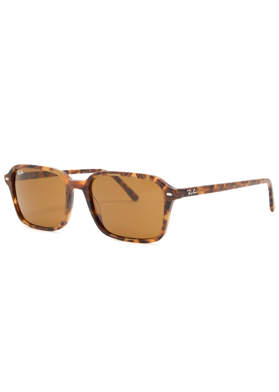 Ray-ban Raimond Rectangle-frame Sunglasses - Brown Havana - One Size
