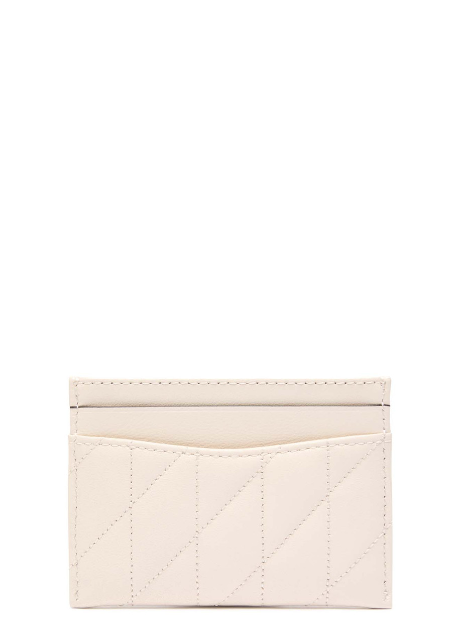  Coach Pillow Quilted Leather Card Holder - Ivory - One Size 