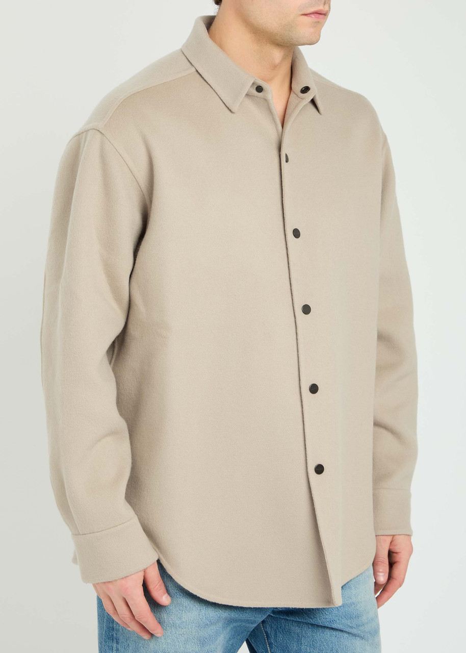 Fear Of God Beige Wool Cashmere Overshirt In Beige