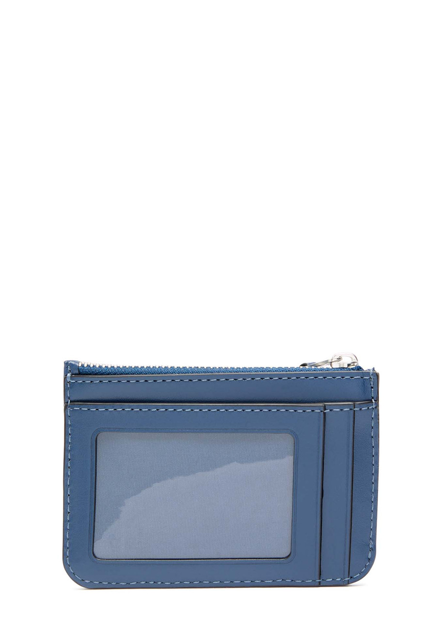 Coach Logo-jacquard Denim And Leather Wallet In Denim