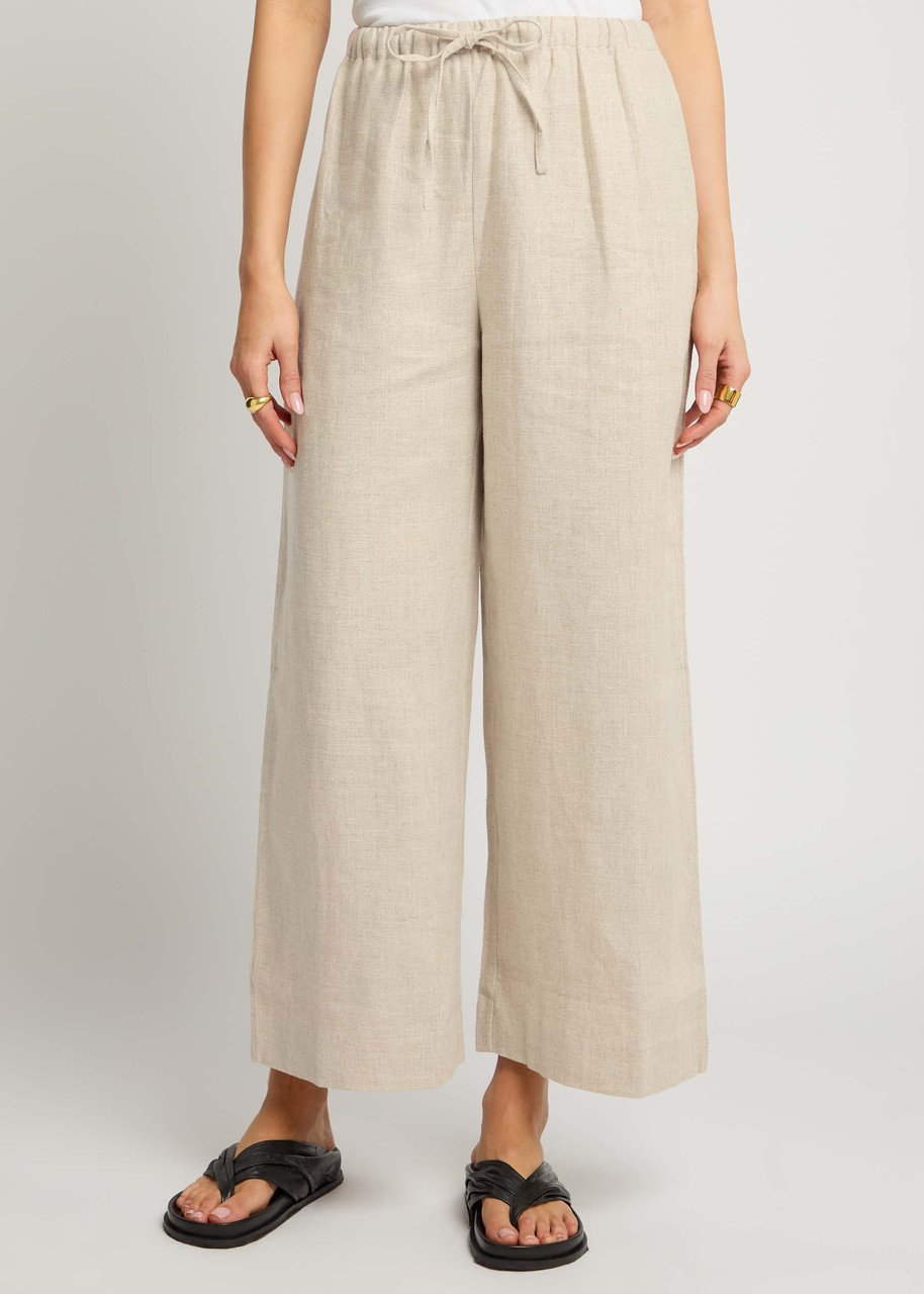 Faithfull The Brand Jones Wide-leg Linen Trousers In Natural