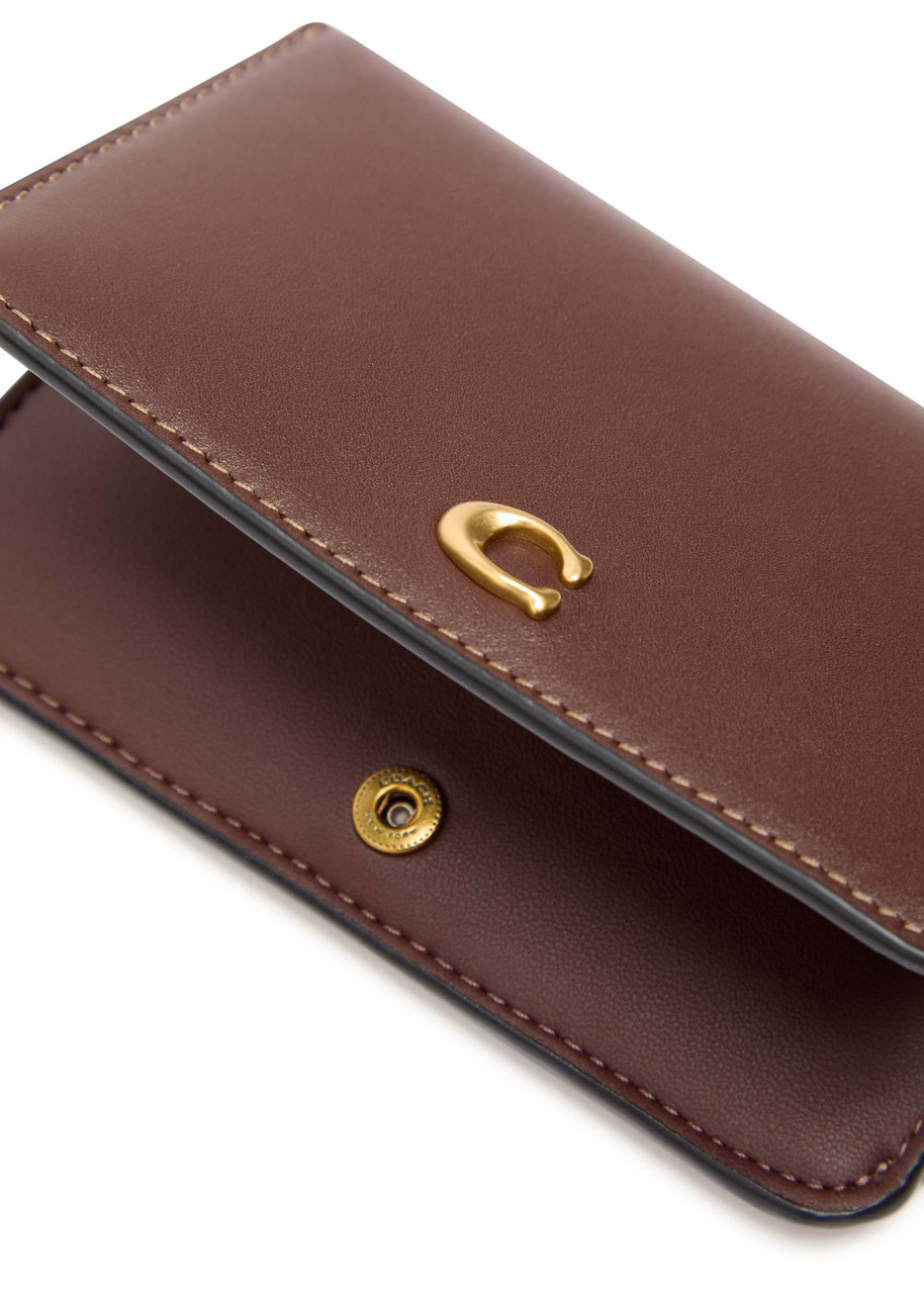  Coach Logo Leather Wallet - Brown - One Size 