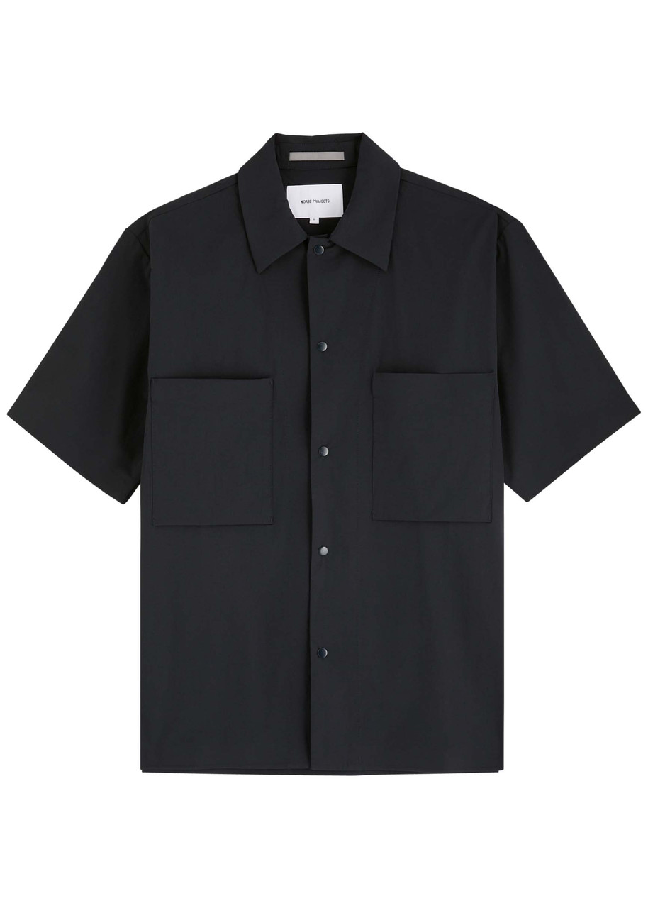 Norse Projects Short-sleeve Pocket Shirt In Navy