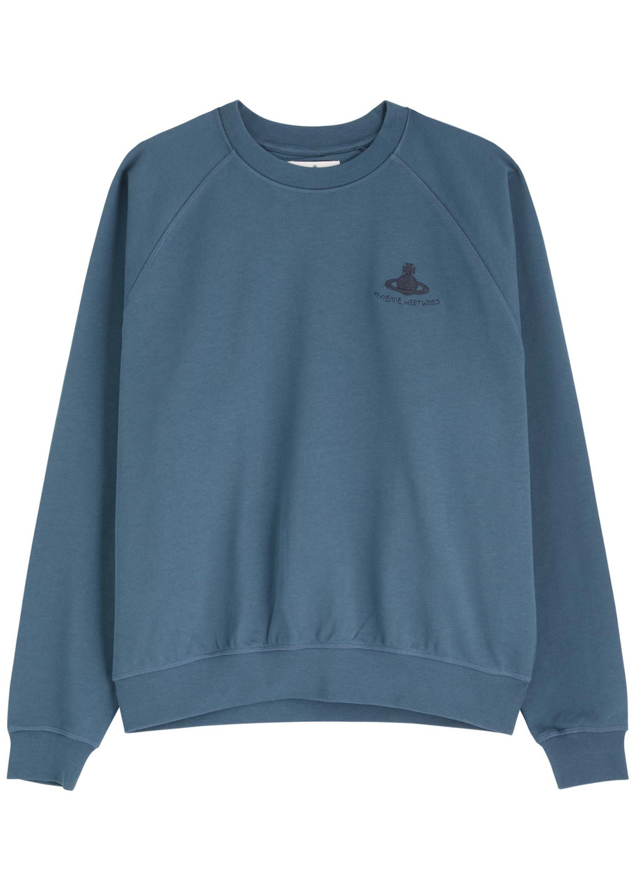 Vivienne Westwood Orb-embroidered Cotton Sweatshirt - Denim - S