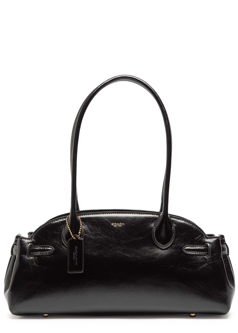 Coach Empire Leather Shoulder Bag In Black