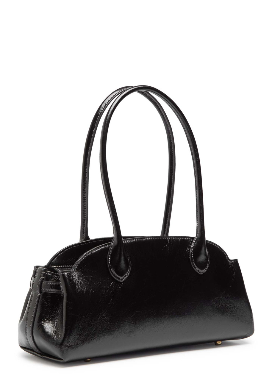 Coach Empire Leather Shoulder Bag In Black