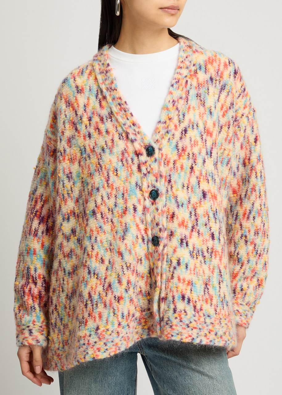  Loewe Patterned-intarsia Wool-blend Cardigan - Multicoloured 1 - S (uk8-10 / S) 