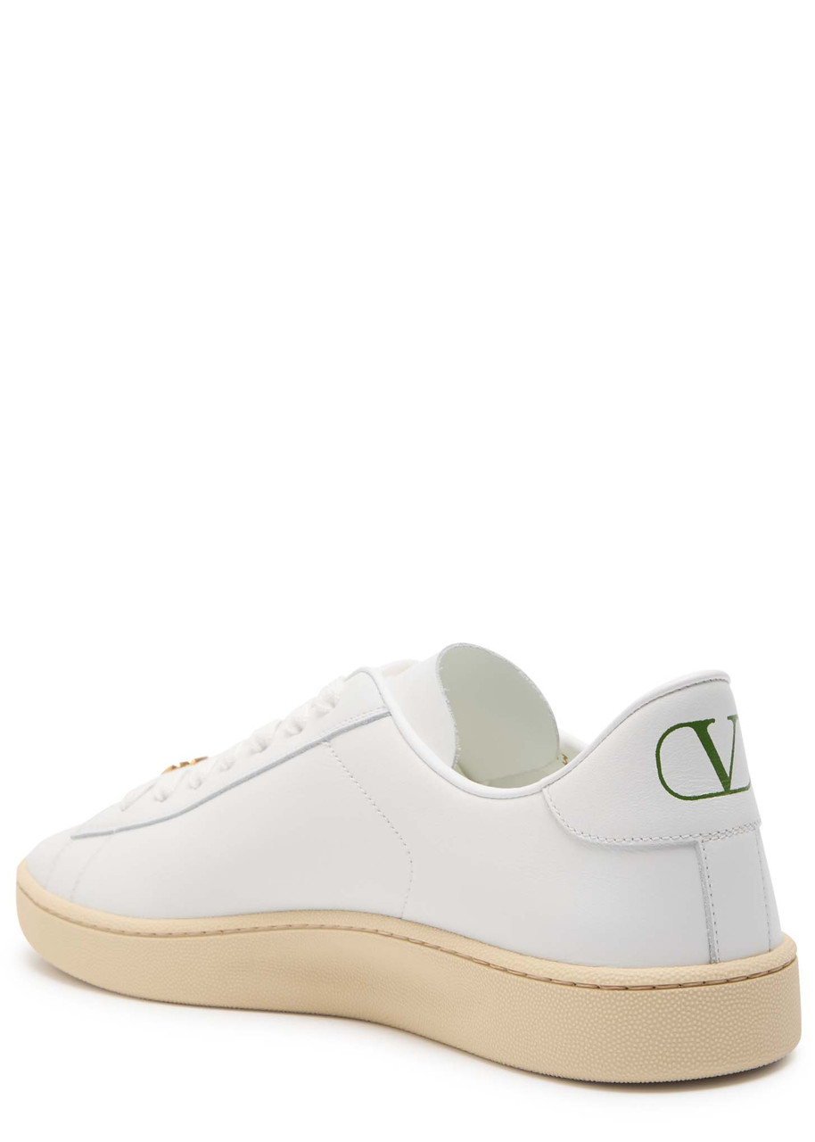 Valentino Royco Leather Sneakers In White