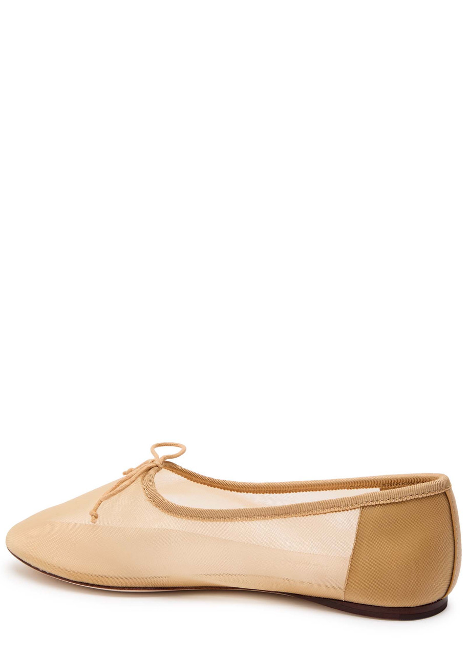 Loeffler Randall Landon Mesh Ballet Flats In Beige