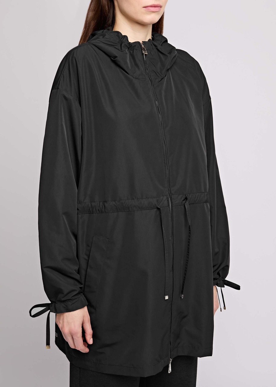 Moncler Shaverne Hooded Shell Parka In Black