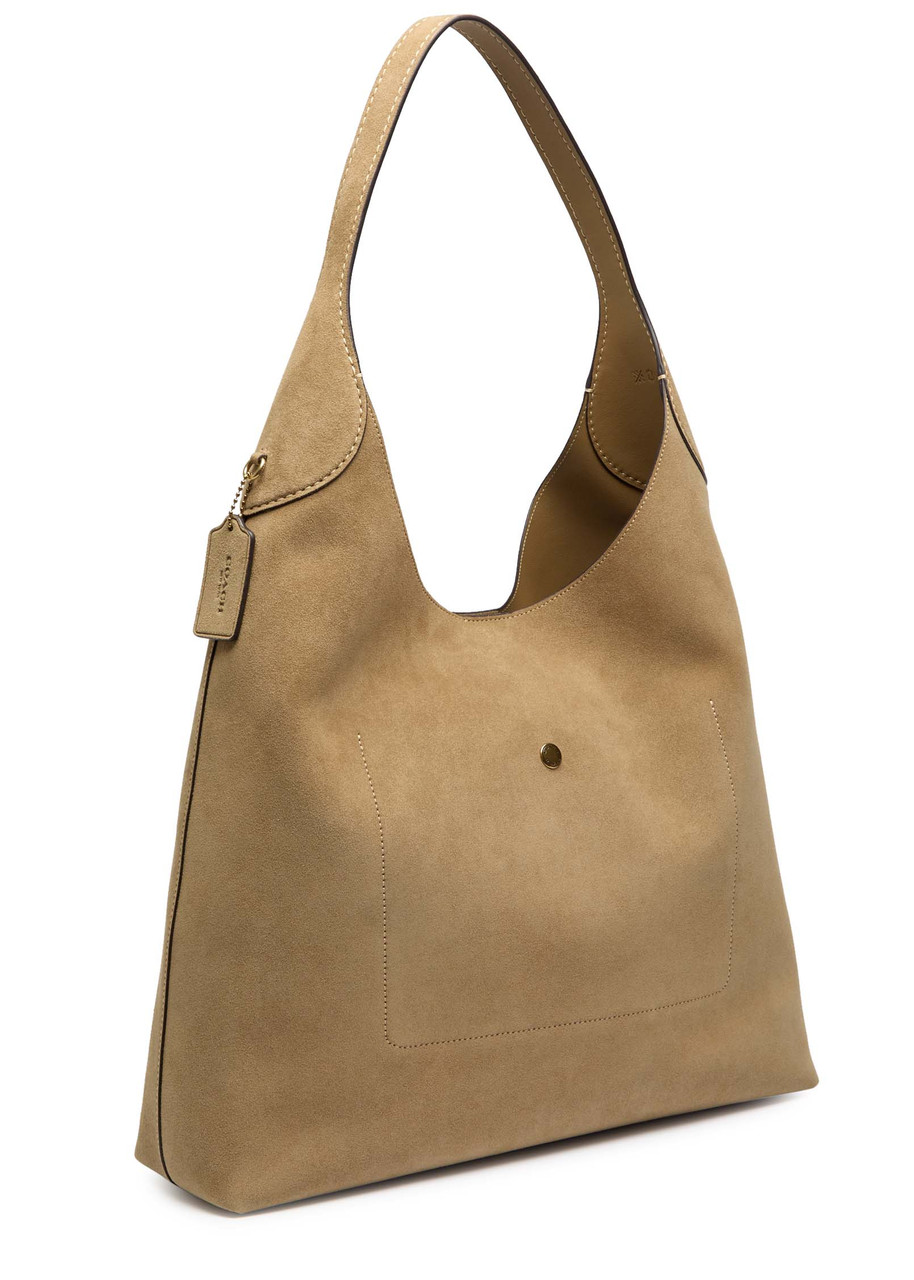 Coach Brooklyn 39 Suede Shoulder Bag In Sand