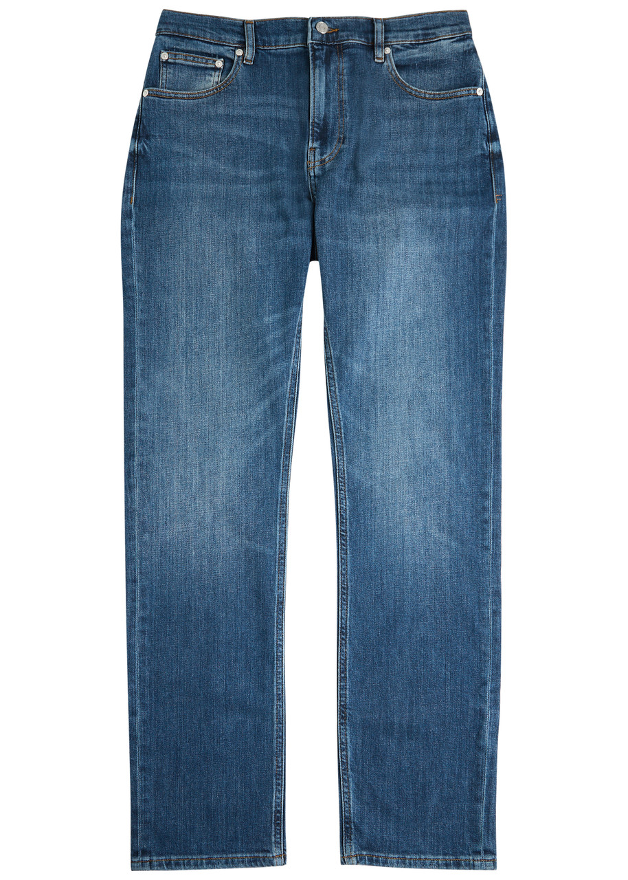 Frame Modern Straight-leg Jeans In Mid Blu