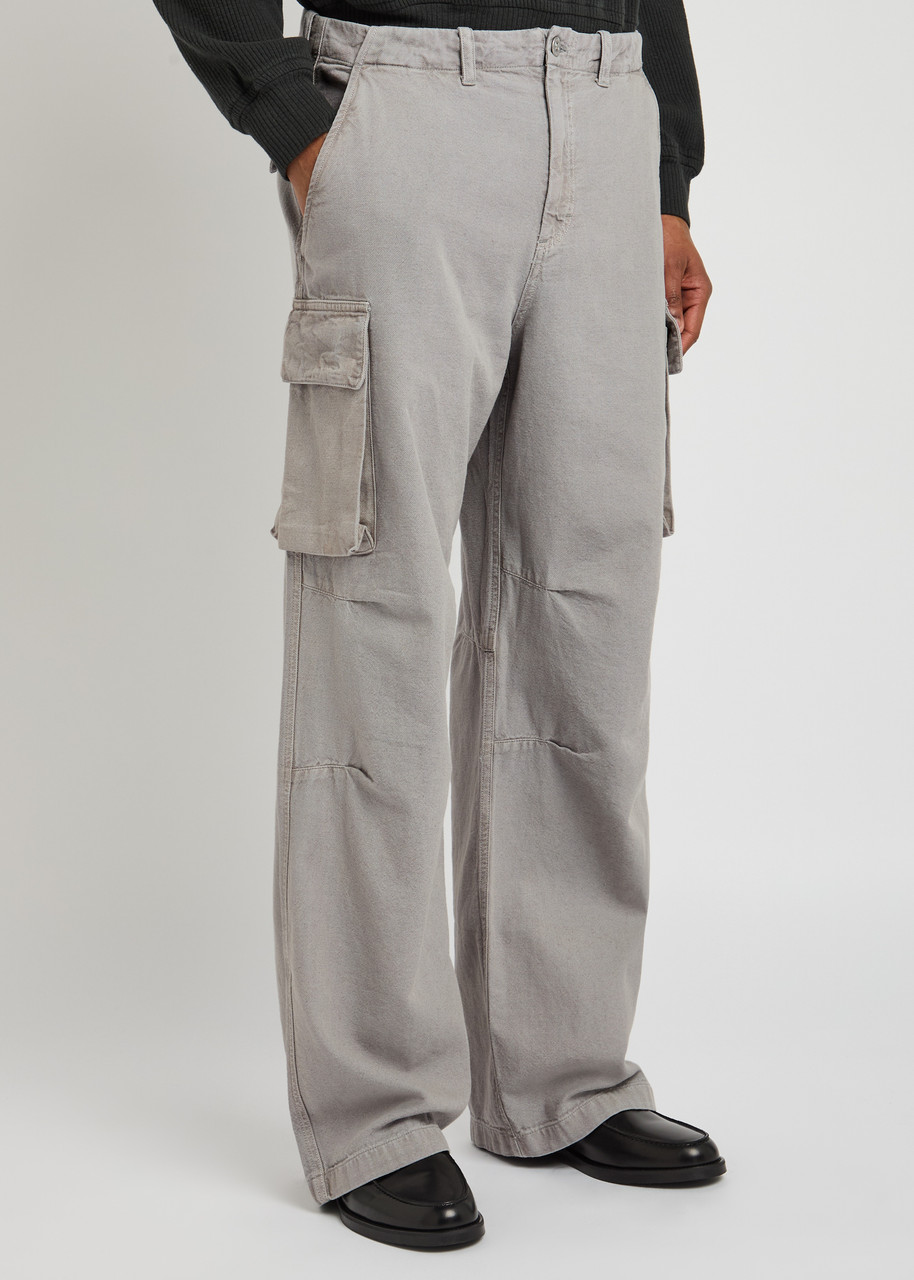 Our Legacy Mount Canvas Cargo Trousers In Stone