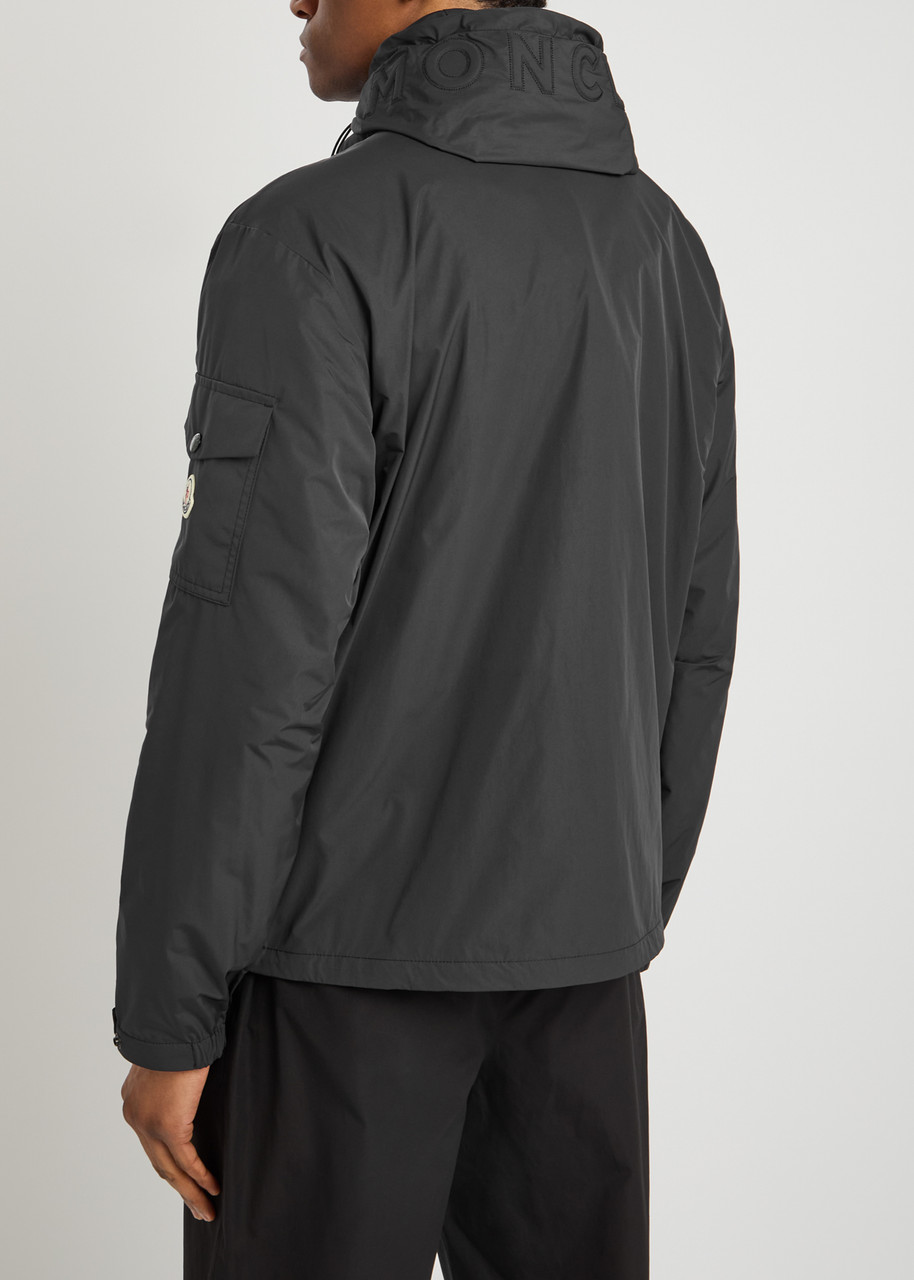 Moncler Sassiere Hooded Nylon Jacket In Black