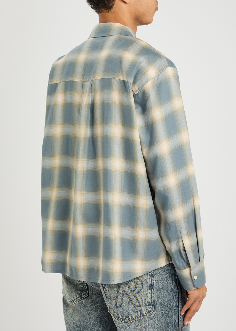  Second Layer Relaxed Long Sleeve Cotton-blend Shirt - Blue - S 