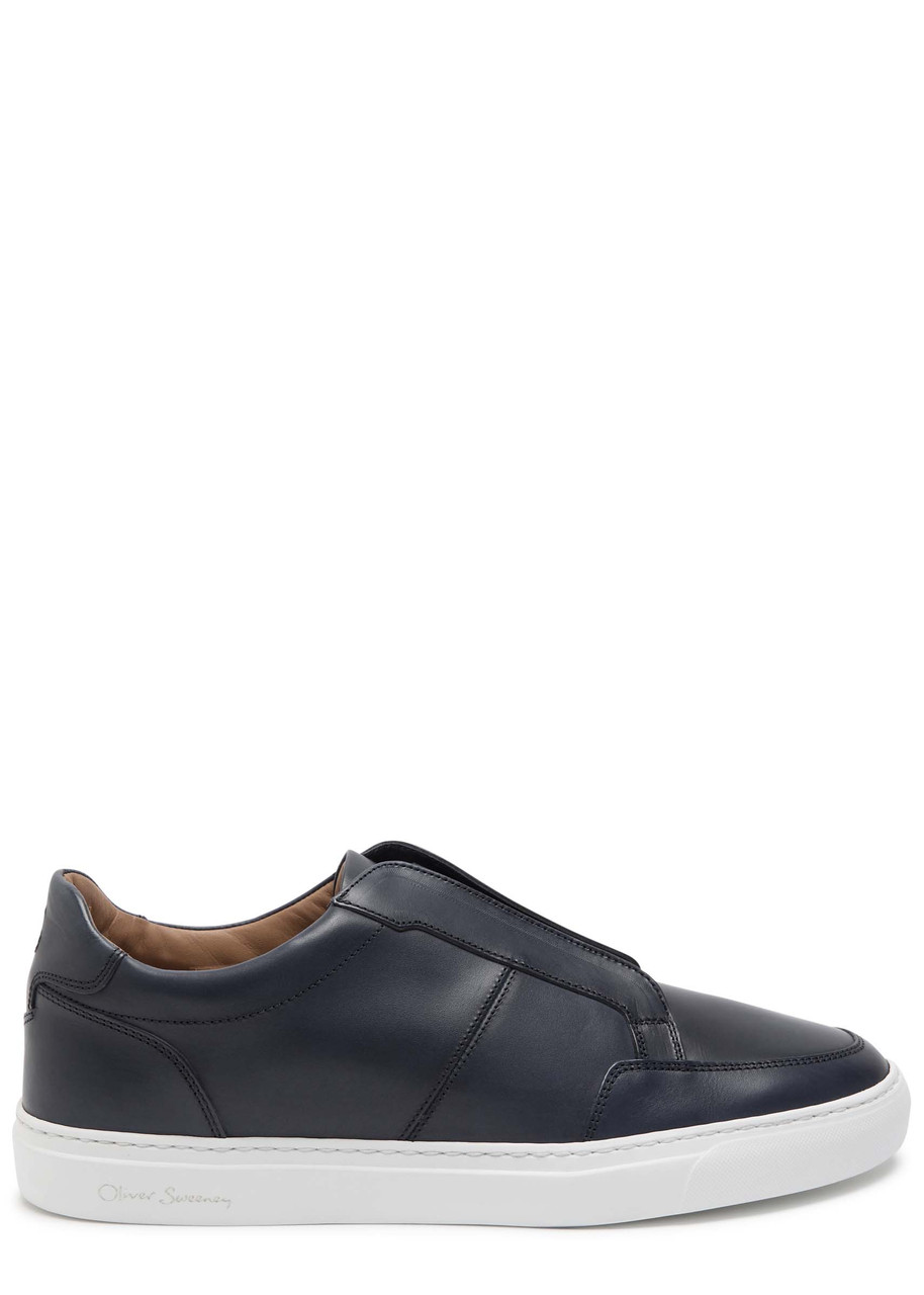 Oliver Sweeney Rende Panelled Leather Sneakers In Navy