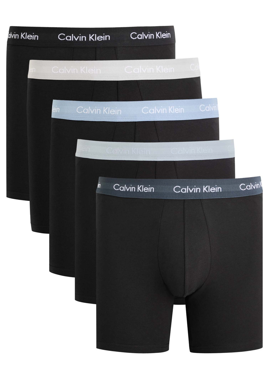 Calvin Klein Modern Stretch-cotton Boxer Briefs - set of Five - Black - L