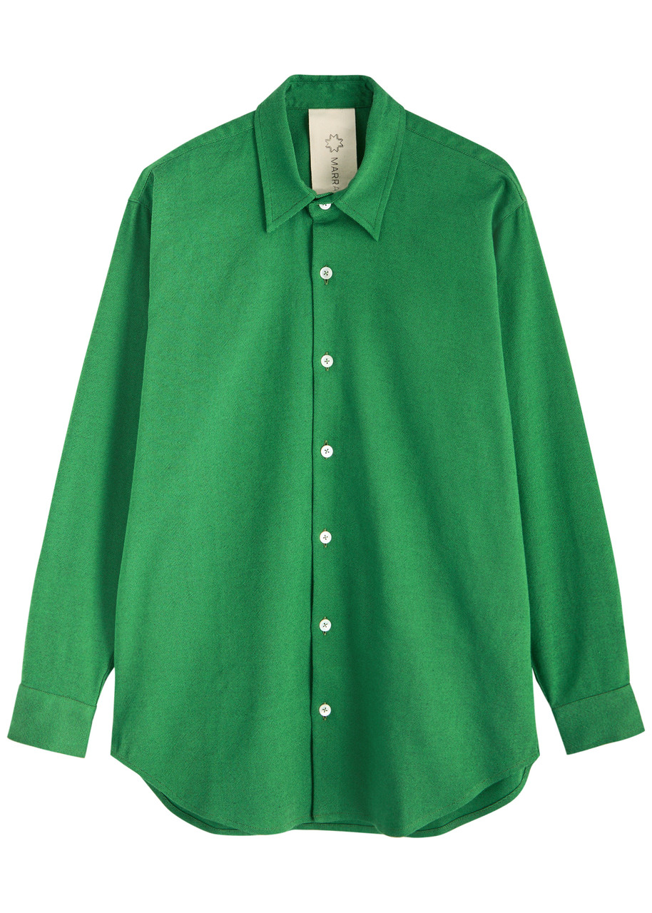 Marrakshi Woven Cotton Shirt - Green - Xxs (UK4 / Xxs)