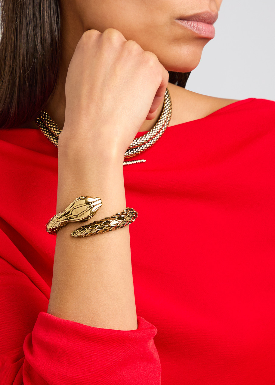 Chloé Chloe Python Bracelet In Gold
