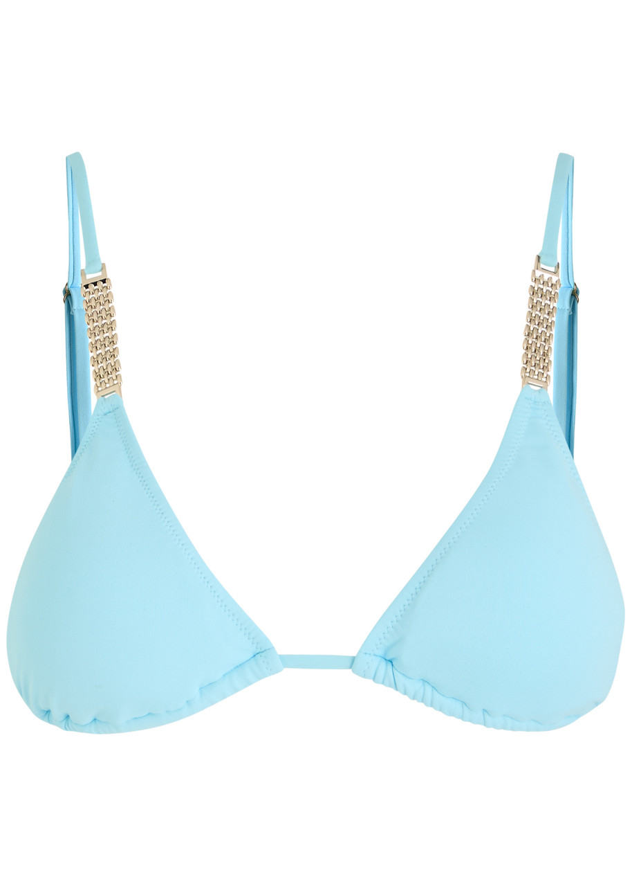 Melissa Odabash Maldives Chain-embellished Bikini top - Light Blue